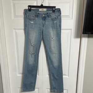 Hollister Light Blue Distressed Skinny Jeans